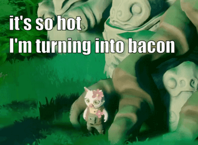 It's Too Hot I'm Turning Into Bacon GIF