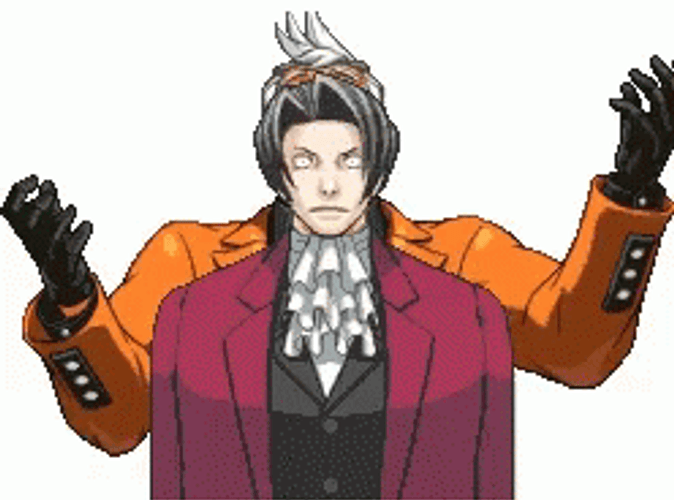 It's Treason Then Miles Edgeworth And Damon Gant Behind GIF