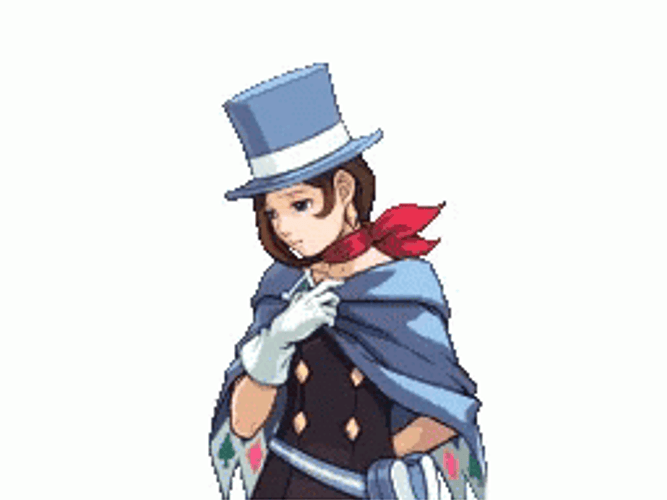 It's Treason Then Trucy Wright Blinking GIF