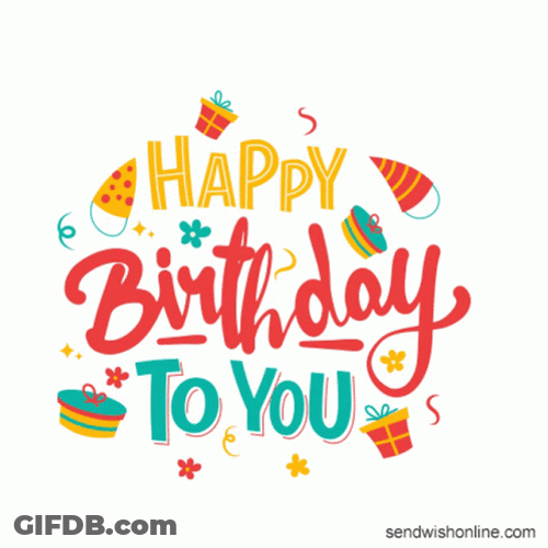 It's Your Birthday Lettering Banner GIF