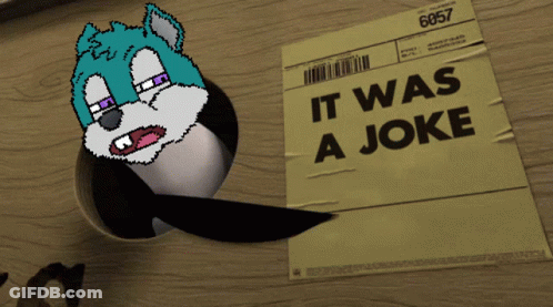 It Was A Joke Paper Beside Cartoon Character GIF