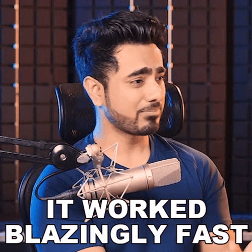 It Worked Blazing Fast GIF