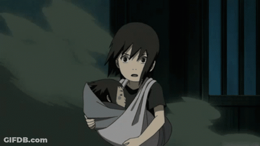 Itachi And Sasuke Baby Shocked Face GIF