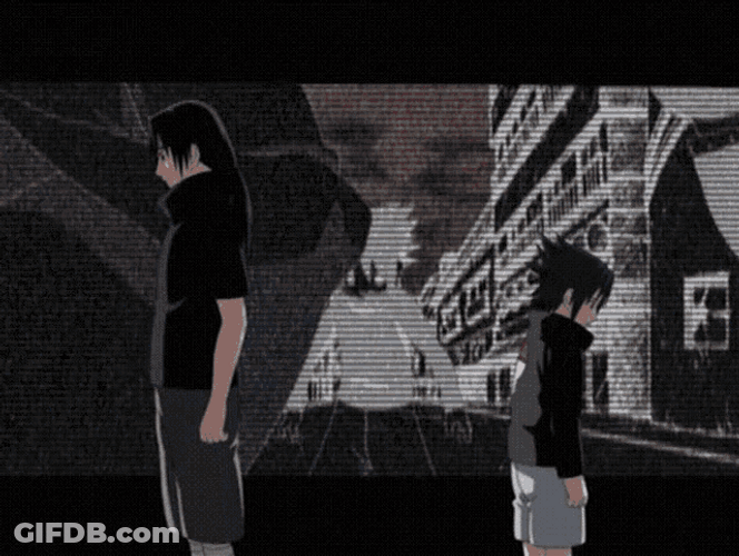 Itachi And Sasuke Back To Back Credits GIF