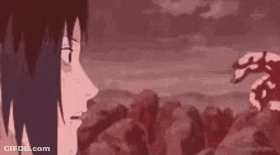 Itachi And Sasuke Bloody Head Touch Dying GIF