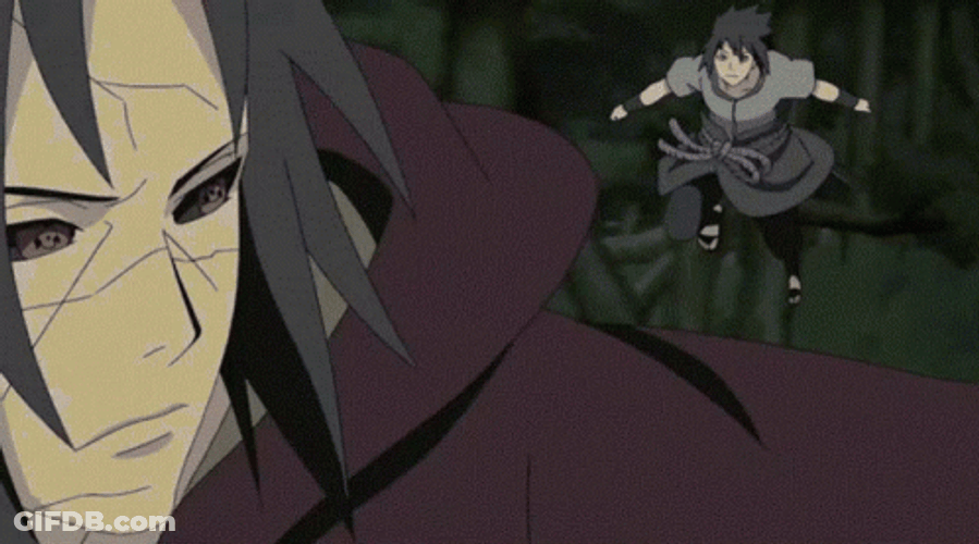 Itachi And Sasuke Woods Forest Chase GIF