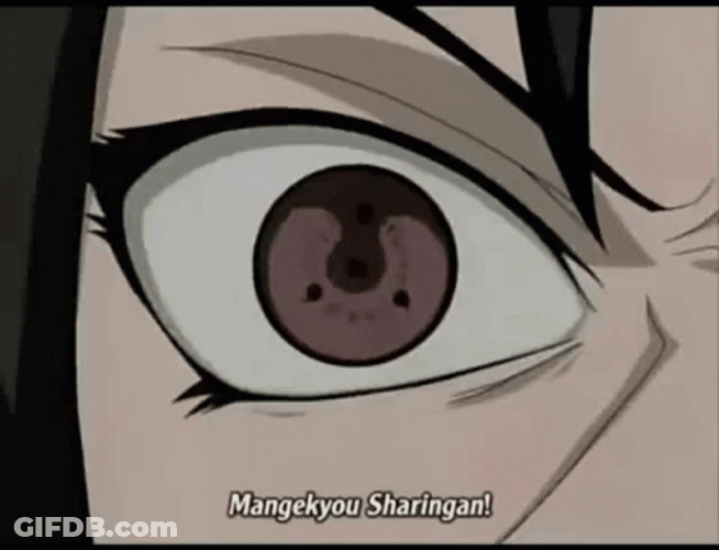 Itachi Mangekyo Sharingan Eye Strain GIF