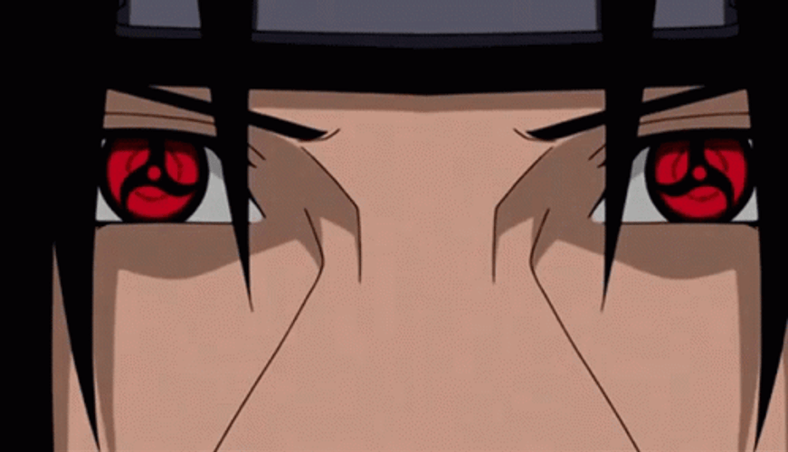 Itachi Mangekyou Sharingan Activation GIF