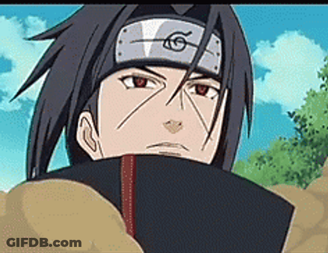 Itachi Sharingan Akatsuki Sand Fog Fight GIF
