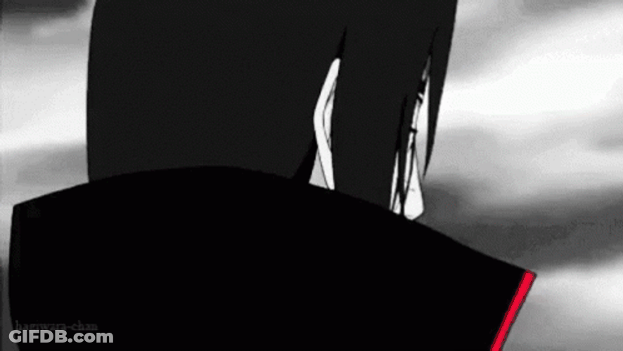 Itachi Sharingan Black And Red Eye Bleed GIF