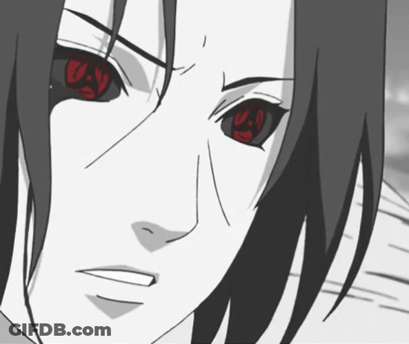 Itachi Sharingan Bleeding Eye Sad GIF