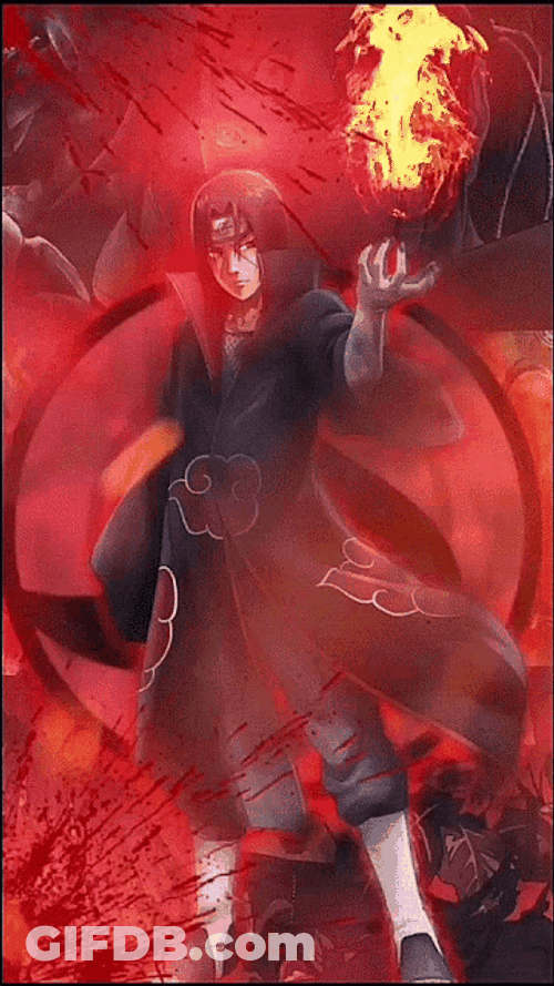 Itachi Sharingan Fire Master Katon Fan Made GIF