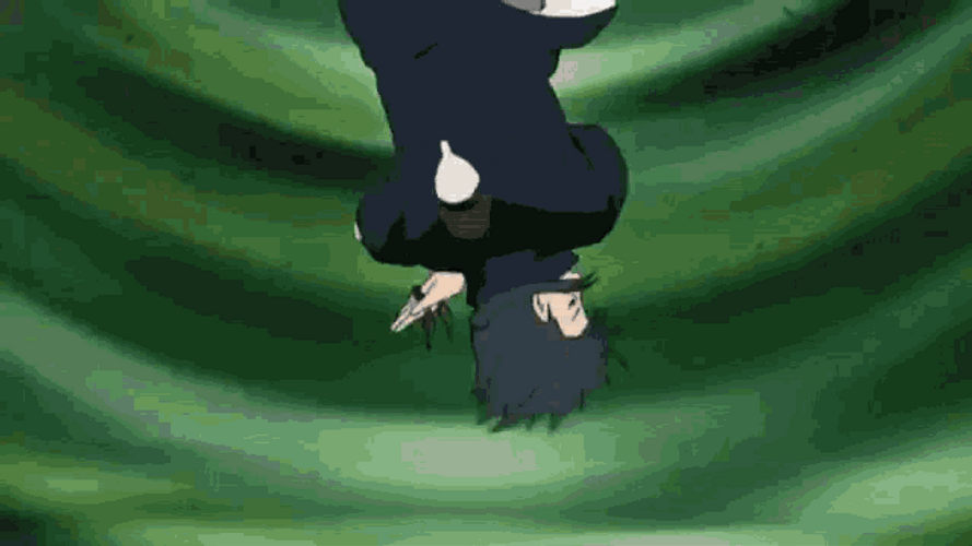 Itachi Sharingan Spinning Kunai Attack GIF