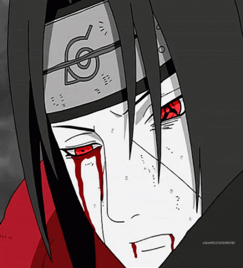 Itachi Uchiha Bleeding Eyes GIF