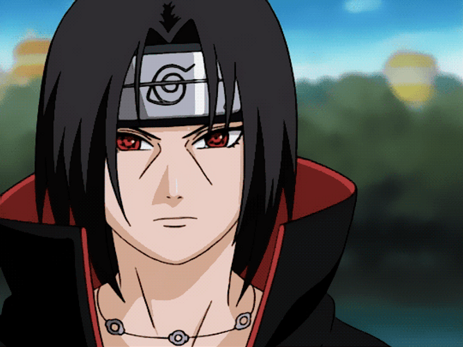 Itachi Uchiha Brushing Hair GIF