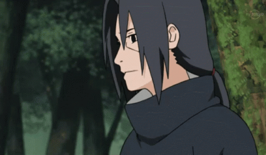 Itachi Uchiha Flicking Sasuke's Forehead GIF