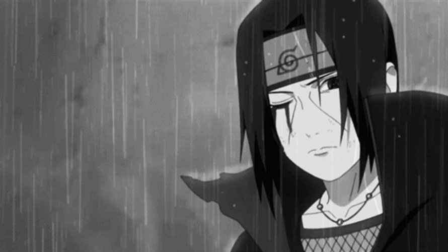 Itachi Uchiha In The Rain GIF
