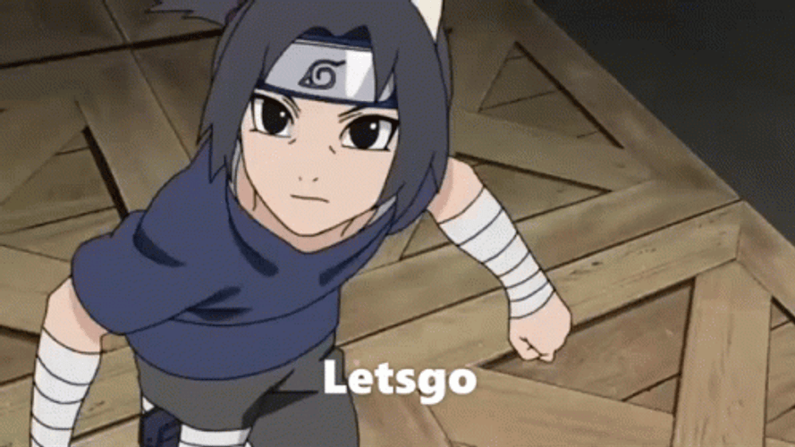 Itachi Uchiha Let's Go Running GIF
