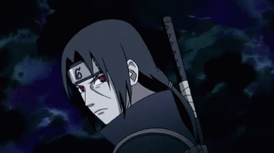 Itachi Uchiha Menacing Look GIF