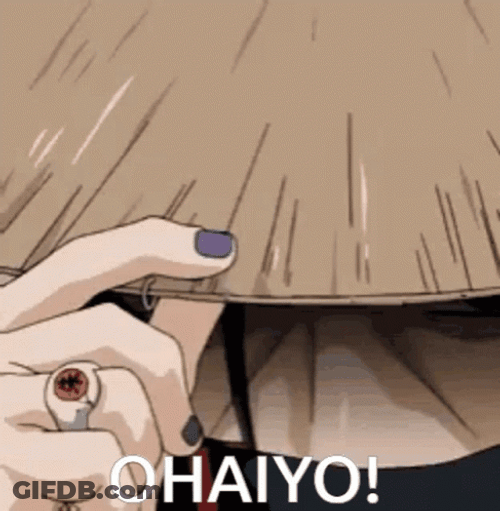 Itachi Uchiha Raising Hat GIF