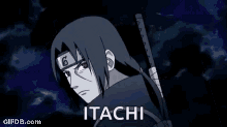 Itachi Uchiha Zoomed Sharingan GIF