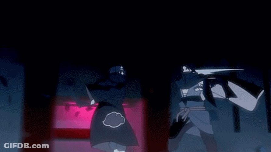 Itachi Vs Sasuke Akatsuki Fight GIF
