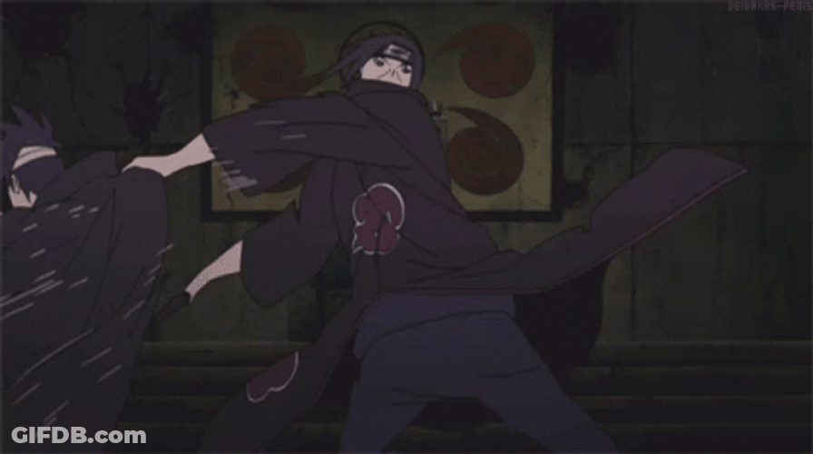 Itachi Vs Sasuke Anime Fight GIF