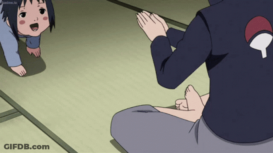Itachi Vs Sasuke Childhood GIF