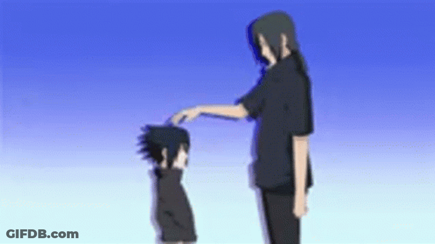 Itachi Vs Sasuke Head Pat GIF