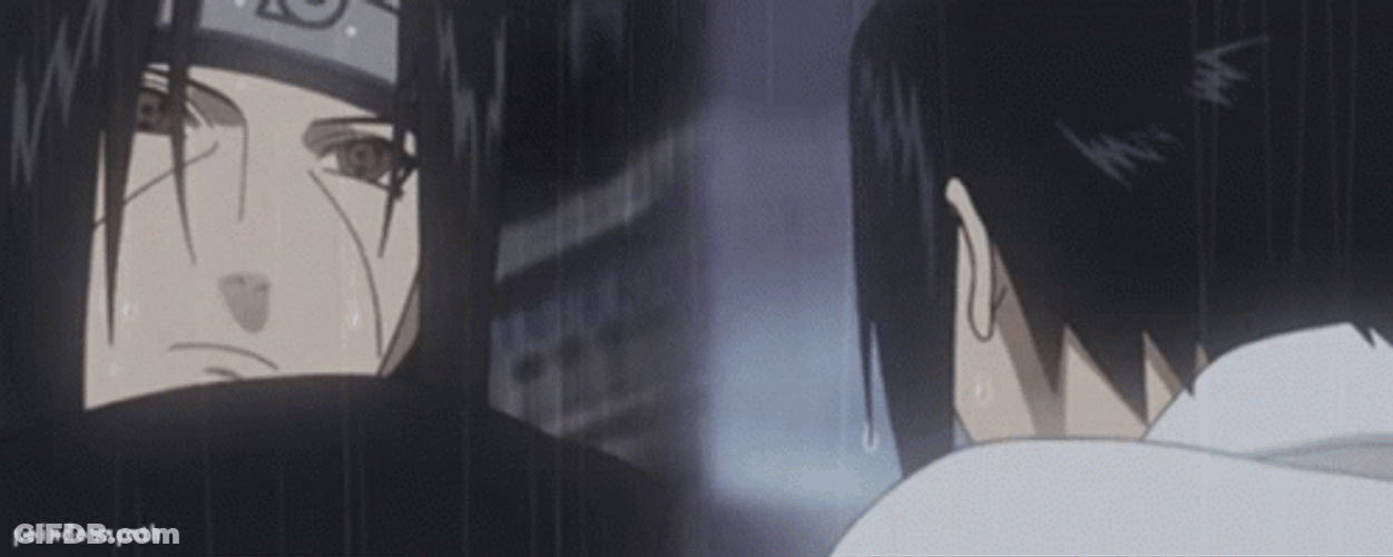 Itachi Vs Sasuke Mad Look GIF