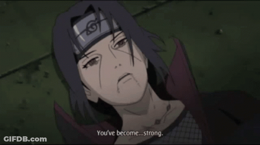 Itachi Vs Sasuke You've Become Strong GIF
