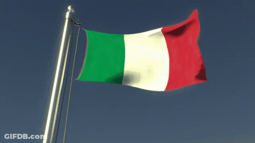 Italian Flag Waving In Wind GIF