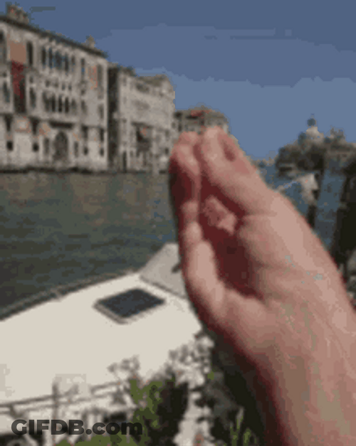 Italian Hand Gesture On A River GIF