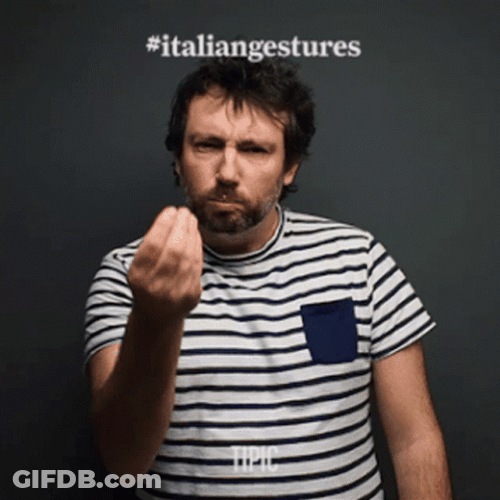 Italian Hand Gesture Pinched Fingers GIF