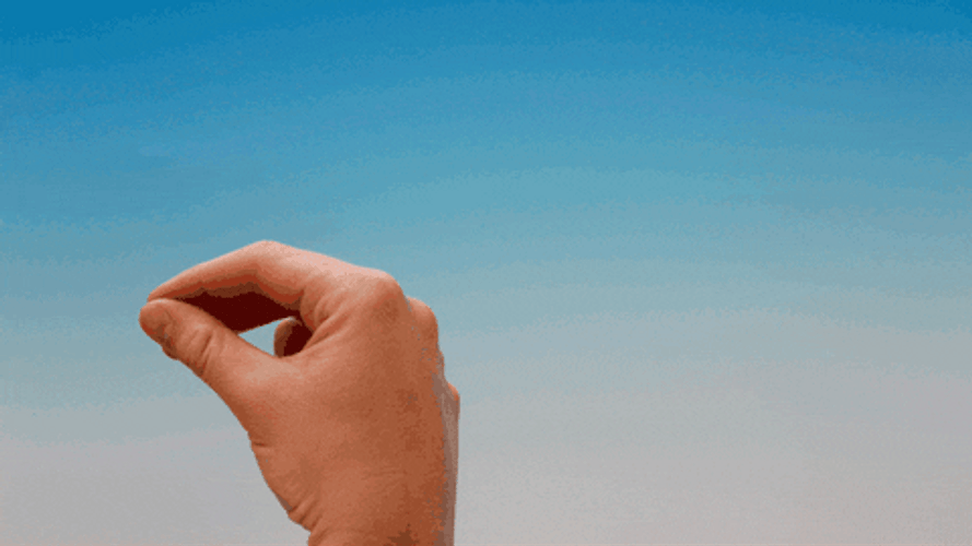 Italian Hand In Blue Background GIF
