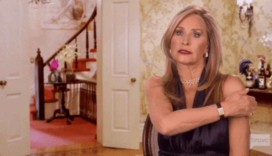 Itchy Elegant Blonde Lady GIF
