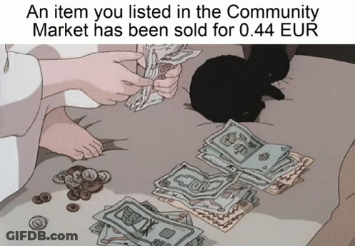 Item Sold For 0.46 EUR GIF