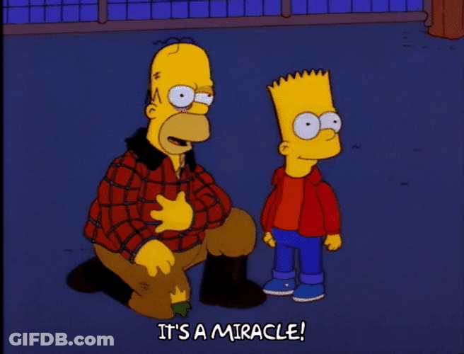 Its A Miracle Homer And Bart Simpsons GIF
