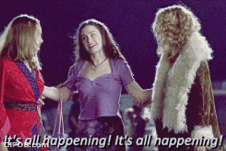 Its All Happening Girl Announce To Friends GIF