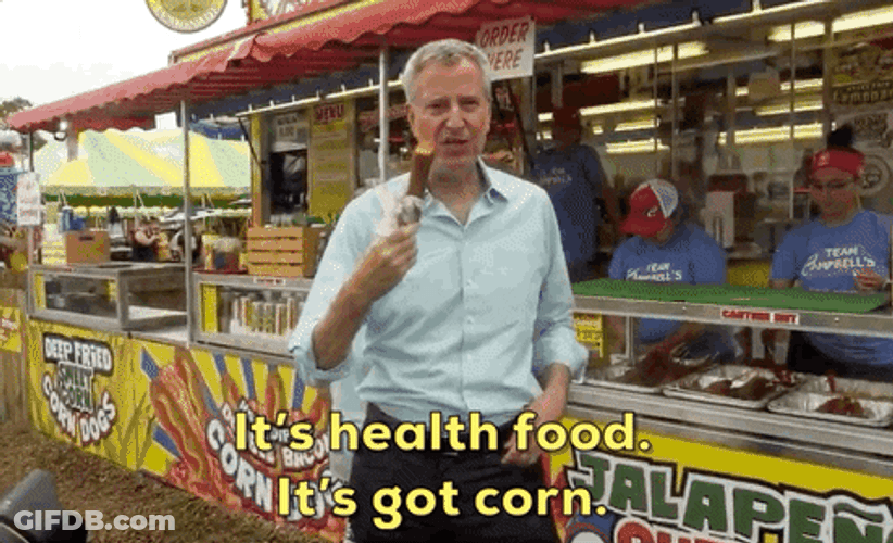 Its Corn Bill De Blasio Heathy Food GIF