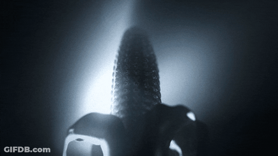 Its Corn Man Silhouette White Backlight GIF