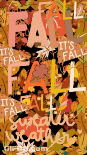 Its Fall Its Sweater Weather Poster GIF