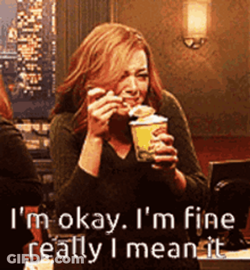 Its Fine I Mean It Stress Eating GIF