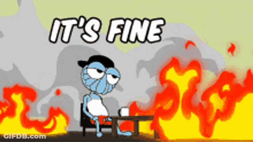Its Fine Rolling Eyes Cat GIF