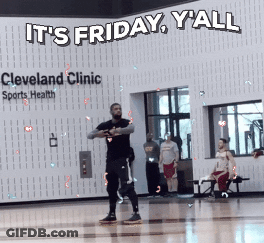 Its Friday Basketball Player Dancing In Court GIF