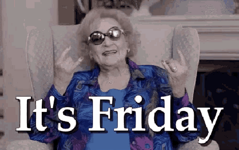Its Friday Rock Betty White GIF