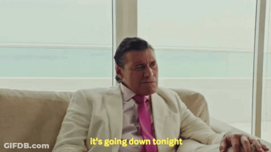 Its Going Down Cocky Man In White Suit GIF