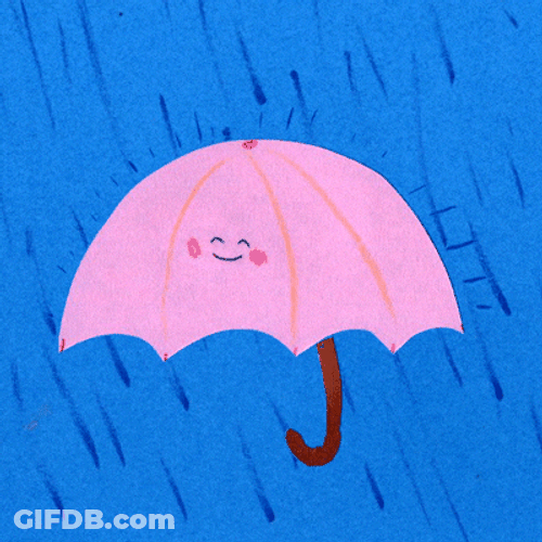 Its Gonna Rain Umbrella Is Happy GIF
