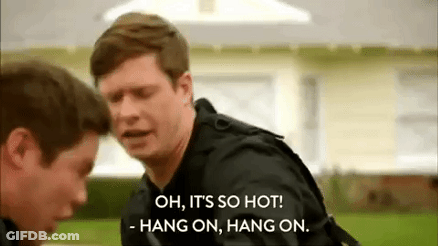 Its Hot Anders Holm Workaholics GIF