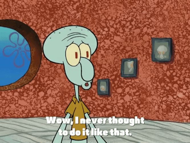Its Like That Squidward Shaking His Head GIF